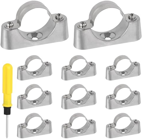 DBREAKS 10 Pezzi Collari per Tubi Morsetto per Tubi 38mm, Supporto per Tubi per Montaggio a Parete, per Fissaggio Tubi in Metallo e PVC