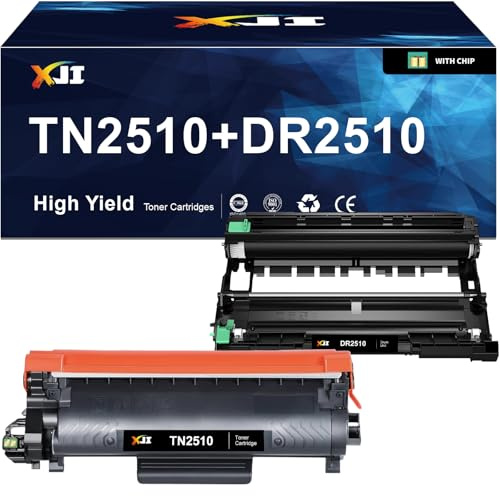 TN2510 Black Toner DR2510 Drum Unit Replacement for Brother TN2510 DR2510