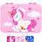 Honey's Heaven® Brotdose Kinder mit Fächern - Bento Box auslaufsicher - Lunchbox für Schule, Kindergarten & Ausflüge - Brotbox für Mädchen & Jungen, Jausenbox, Vesperbox, Snackbox (Einhorn pink)