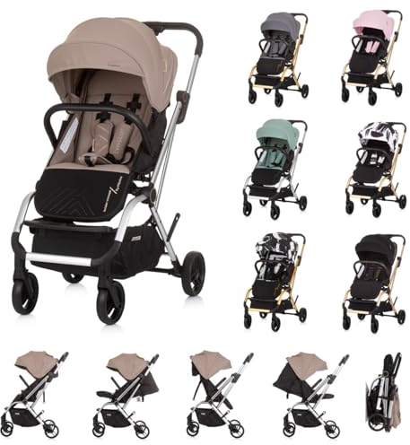 Chipolino Kinderwagen, Buggy Twister 360 Grad drehbar, Rückenlehne verstellbar, Farbe:hellbraun