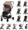 Chipolino Kinderwagen, Buggy Twister 360 Grad drehbar, Rückenlehne verstellbar, Farbe:hellbraun