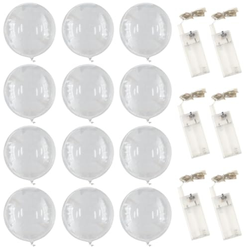 Muzrunq Globo de Helio de Bobo de Globo Luminoso con un Globo de 2M de Cuerda para la decoración de la Fiesta de Bodas 22pcs 20 Pulgadas