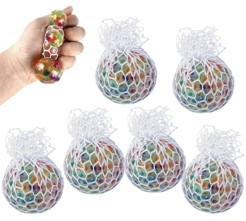 Stressbälle,Stressball für Erwachsene,Anti Stressball,6 Stück Stress Balls,Anti Stress Spielzeug für Kinder,Bunte Anti Stress Squeeze Traubenbälle Kinder Erwachsene für ADHS Angst Spannung und Stress
