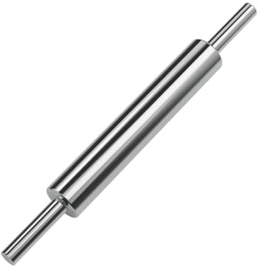 Rolling Pin (17 Inches) –304 Stainless Steel Roll Pins for Baking Pizza Dough Pie Cookie-Dough Roller& Smooth Construction - Essential Kitchen Utensil