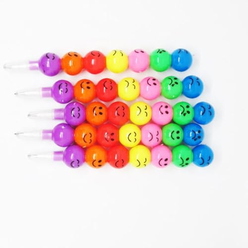 Matite impilabili per bambini, 5 pezzi, mini matite con ghiaccioli, zucca, faccina sorridente, per studenti scolastici