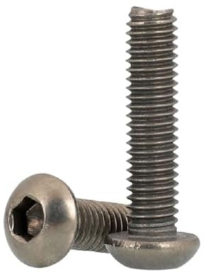 AYYSSM 20PCS M6x10/12/15/20/25/30/35/40/50mm Pure Titanium Hexagon socket Column Head titanium screws fasteners(M6X50 20PCS)