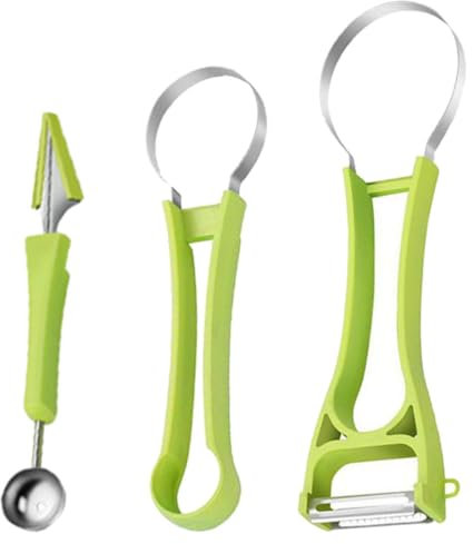 Cabilock Juego De Herramientas Multifuncionales 6 En 1 Para Pelar Cortar Y Rebanar Melones Albóndigas Y Helados