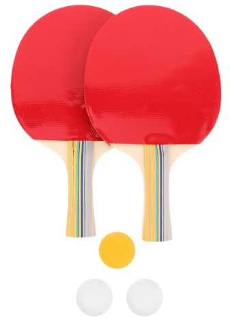 ARTSEWPLY Raquetas de Tenis de Mesa con Mango para Control Estable y Juego Doble Paddles de Madera sin Pintar Empaque Elegante para Interior y Reuniones Festivas