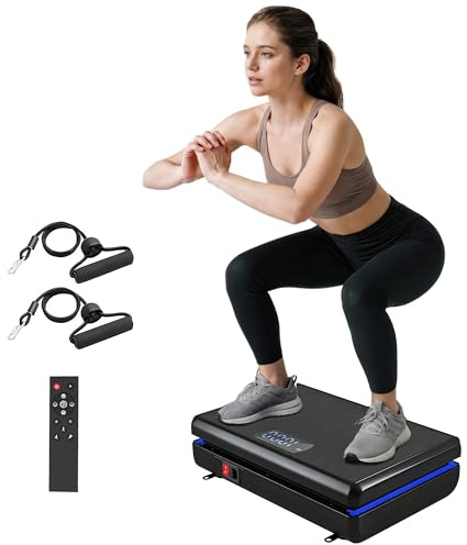 SPORTNOW Plataforma Vibratoria 120 Velocidades 5 Programas Pantalla LED