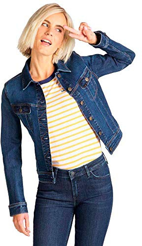 Lee Mujer Slim Rider Chaqueta de jeans, Azul (Dark Hunter Hw), XS