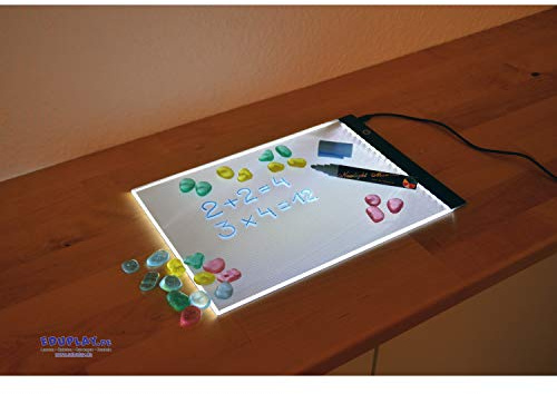 EDUPLAY 120613 LED Leuchtplatte A4 mit Mikro-USB Anschluss