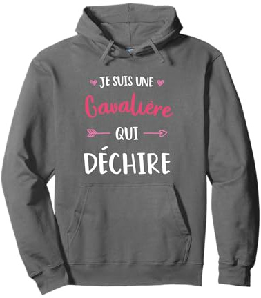 Je suis Une Cavalière Qui Déchire Cadeau Cavalière Cheval Sweat à Capuche
