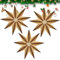 Sunshine smile 30 cm, stelle di carta, 3 pezzi, stelle di carta, colore legno, stelle di carta, stelle di carta, Natale, 9 punte, stelle di carta da appendere, decorazioni a stelle