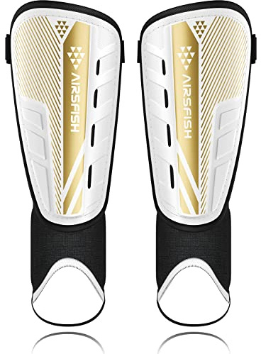 AirsFish Shin Pads Boys CE Certified Kids Shin Pads with Ankle Protection,Breathable Non Slip Extended Adjustable Straps