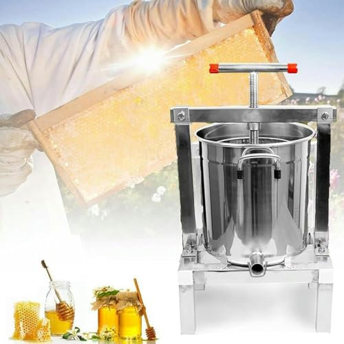 FUEPRFL BEEWAX -Extraktor, Edelstahl -Hochzeitshandbuch Mit T -Veränderter Mango Für Haushaltskeeke, Früchte, Ölfiltrationsausrüstung ~//////