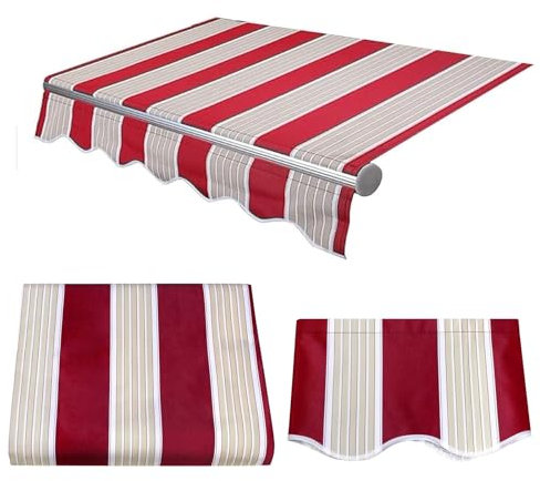 Tenda Ricambio Retrattile Teli Ricambio, Tela Per Tenda Da Sole Da, Balcone, Patio, Terrazzo, Giardino, Tenda Da Sole Copertura Tenda Da Sole Avvolgibile In Tessuto Per Esterni, Facile Da Installare(2