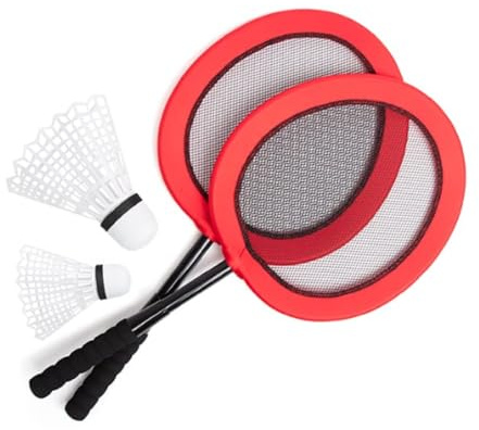 U.saf Jumbo Badminton Set Jumbo Badminton Set with 2 Rackets,1 Large & Small Shuttlecock, Indoor Game for Kids & Adults Sports Toy for Active Play & Fitness Training.