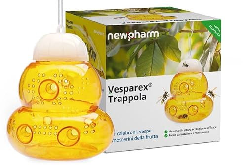NEWPHARM TRAPPOLA VESPAREX PER PER CALABRONI VESPE E MOSCHE DELLA FRUTTA SENZA ATTRATTIVO