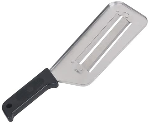 Coltello da cucina a doppia lama in acciaio inox per cavolo, insalata di cavolo e verdure, coltello per affettare/sminuzzare verdure (nero)