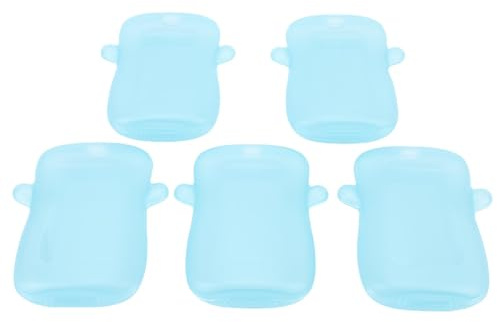 CHICIRIS Squeeze Proof Food Pouch Holder, Robust Plastic, Anti-Squeeze Design, Leak Proof & Easy Cleaning for Toddlers, Baby Food and Juice Boxes (Blue)