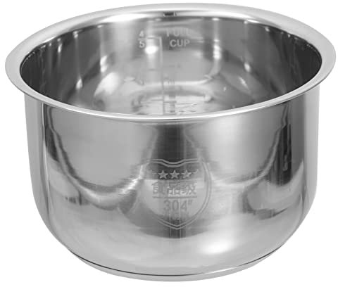 Cuociriso in acciaio inox, pentola interna da 2 l, fornello per riso in acciaio inox, contenitore in acciaio inox, contenitore antiaderente per cucina e ristorante