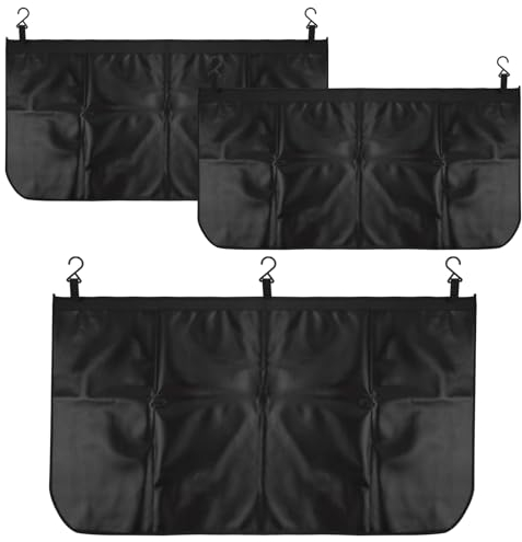 3 Pièce Housse de Protection Aile de Voiture, Automobile de Couverture Magnétique, Tapis de Tavail de Couverture D'aile de Voiture en Cuir pour Réparations de Voitures en Atelier (Noir, M)