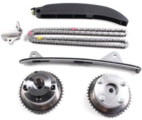 AUCERAMIC Timing Chain Kit With Intake & Exhaust CVVT Gear Sprocket Fit for Hyundai Elantra 2014-2016,Kia Soul 2014-2019, 2.0L G4NA G4NC, Replace# 24321-2E200 24350-2E201
