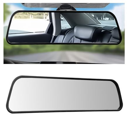 Adunsiaoto Specchietto Retrovisore Interno Autos, Retrovisores Auto Universale All'interno, Retrovisore Grandangolare Panoramico Ventosa, Specchietto Auto Antiriflesso Interno Specchietti(60x240mm)