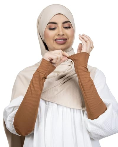 Lamis Hijab manchette M-2 (Camel, Taille 2)