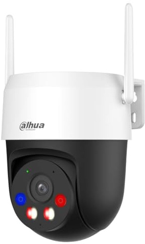 Dahua Picoo A2 5MP Cámara de vigilancia WiFi con detección de Personas y vehículos, Sirena, Luces de Alarma Rojas y Azules, Seguimiento Inteligente, Wi-Fi 6, visión Nocturna, reconocimiento de