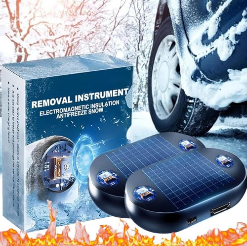 2 dispositivos electromagnéticos anticongelante para eliminación de nieve para interferencia de coche, instrumento de fusión anticongelante, parabrisas, nieve