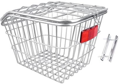 drburpily Cykelkorg med lock, stor kapacitet, lastbehållare, arrangör, utomhusaktiviteter, cykling, cykelställ, bärbar, lätt, enkel att installera, vandring, barn, hopfällbar