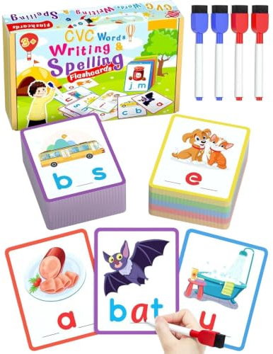 Juego de ortografía, juego de cartas educativas, educativo para ejercicios de escritura