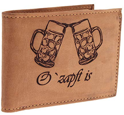 Greenburry Vintage Stadl Herren Lederbörse braun Bierkrug