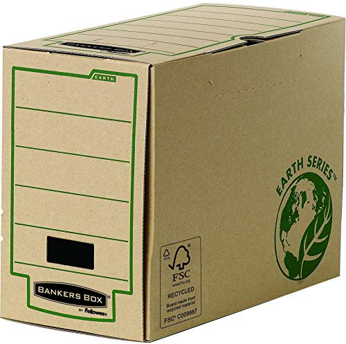 Bankers Box Lomo 100 - Caja de archivo definitivo montaje automático, marrón
