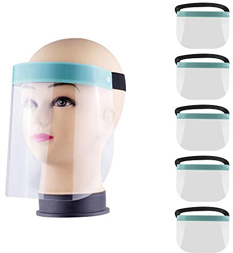 5 Stück Anti Fog Gesichtsschutz Schutzvisier Face Shield Visier Augenschutz Gesichtsvisier Schutzschild Gesichtsschutzschild