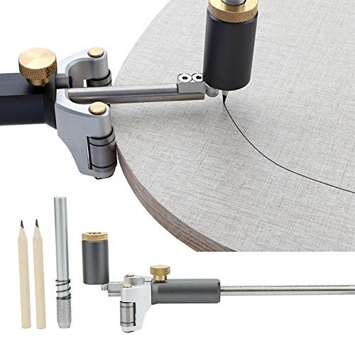Jauge de traçage du Bois, Outil de traçage du Bois 2 en 1, jauge de marquage de Roue Multifonction Outil de Mesure Ligne de précision réglable pour Menuisier
