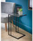 Homme Concept - Living Room End Tables, C Shaped Sofa Side Table, Clear Glass Top Nightstand, Small Lamp Plant Coffee Table for Living Room, Bedroom, Home Office, Home Décor Industrial Design