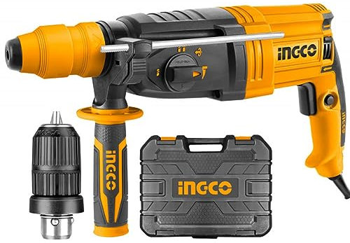Ingco Rgh9528-2 Trapano Tassellatore 950 W Martello Demolitore Sds Plus Scalpellatore Professionale Doppio Mandrino In valigetta