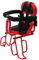 ROGONPDK Kinderfahrradsitz Rot Fahrradsitz Hinten Kinderfahrradsitz Fahrrad-Rücksitz mit Sitzkissen mit Hinten Montiert Halterung
