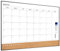 ARCOBIS Whiteboard-Kalender & Korkboard-Kombination, 90 x 60 cm, Magnetisches Whiteboard mit Kalender, Schwarzer Rahmen, Monatsplaner für Büro, Zuhause, Schule