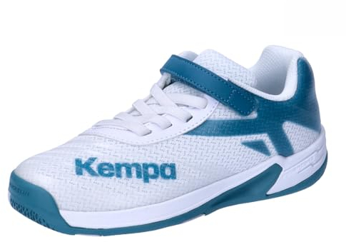 Kempa Jungen Unisex Kinder Wing 2.0 Junior Sport-Schuhe, weiß/deep blau, 32 EU
