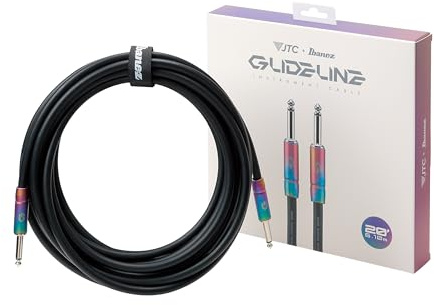 Ibanez GLIDELINE Serie Instrumentenkabel 6,10 m 2 gerade Stecker, schwarz