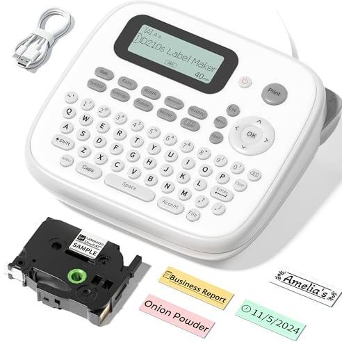 Label Maker Waterproof-Labels, Labeler Machine with-Tape, D210s Labelmaker