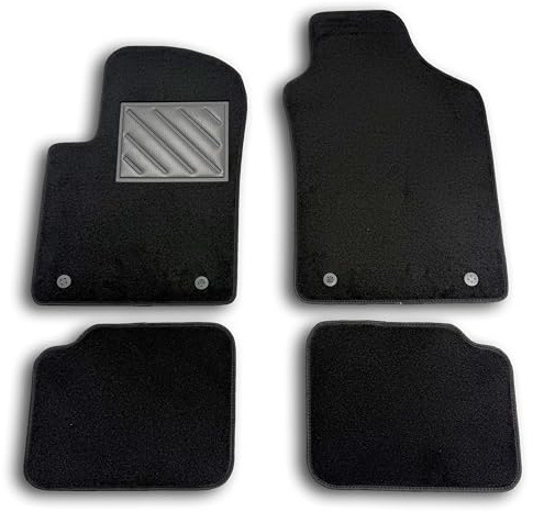 Alfombrillas para Fiat 500 Hybrid a Partir de 2020 - Alfombrillas de Coche a Medida, Antideslizante, talonera de Goma Reforzada, Botones de Anclaje Solo versión Hybrid