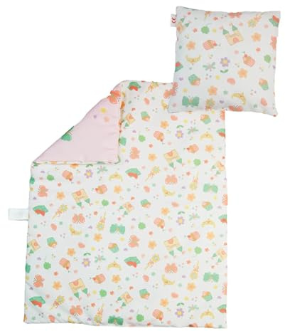 Heless 5000 - Literie de poupée ''Princesse Emily'', en Rose, avec Couette (44 x 34 cm) et Oreiller (16 x 16 cm)