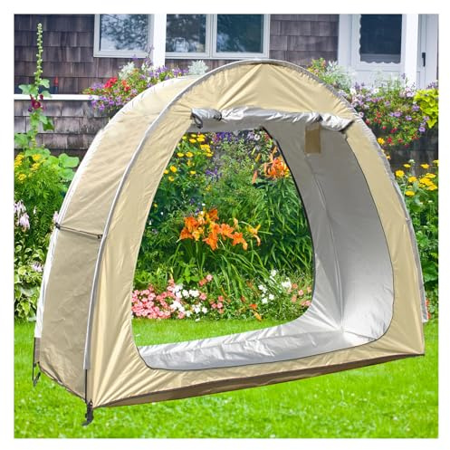 JHNKOJ 1*Outdoor Storage Shed Bike Tent Waterproof with 210D Oxford Fabric Pu4000 Black Spliceable Storage Sheds,Green
