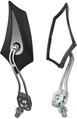 Mintice Universal silver motorcykel sidospegel spegel skoter 8/10 mm sport
