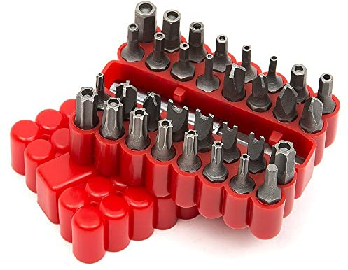 AGGER 33-teiliges Sicherheits-Bit-Set, manipulationssicherer Torx-Sechskant-Sternschraubendreher