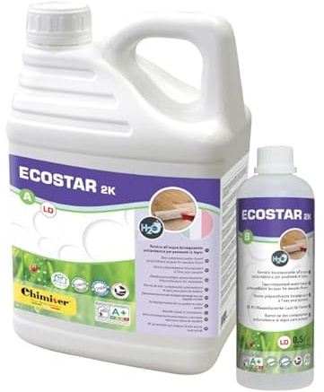 Chimiver | ECOSTAR 2K (A+B) | Vernice all’acqua poliuretanica bicomponente - 5,5 L (OPACA)